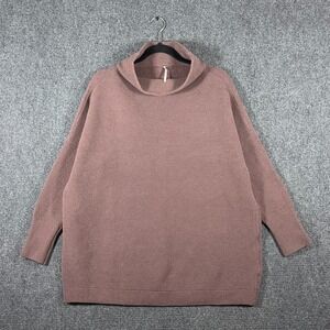 Free People Ottoman Slouchy Tunic Sweater Nutmeg Mauve Womens Size Medium #2028